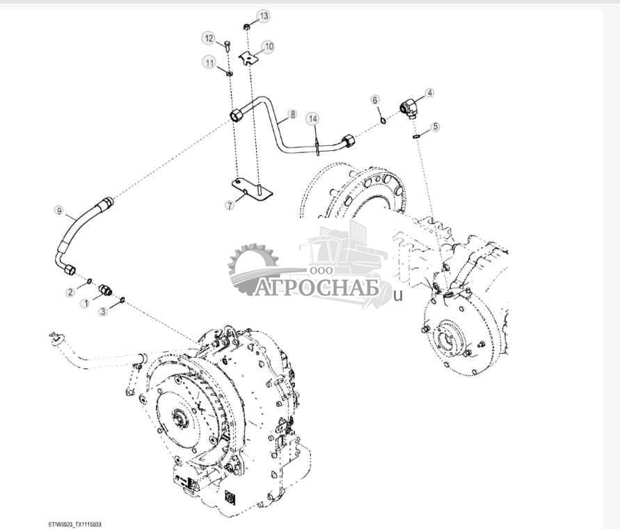 Трубопровод стояночного тормоза (232970 